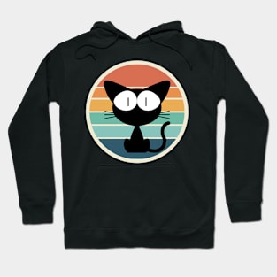 sunset and cute black cat Hoodie